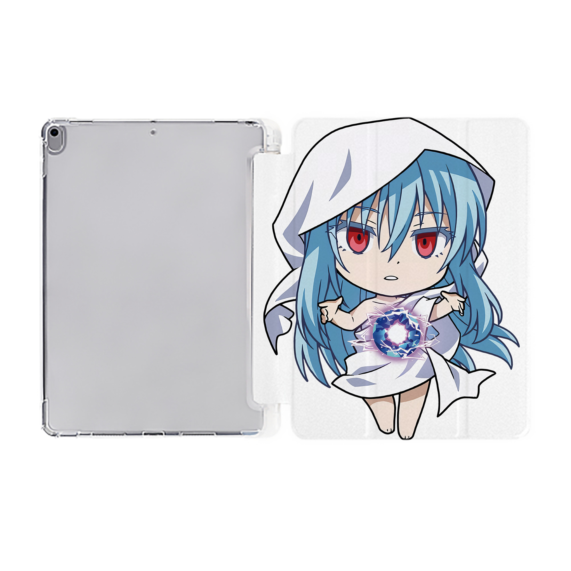 （画像用） 転スラ Regarding Reincarnated to Slime IPad ケース ペン収納付き 三つ折りスタンド PUレザー×シリコン 対応機種9.5/10.5/10.9インチ